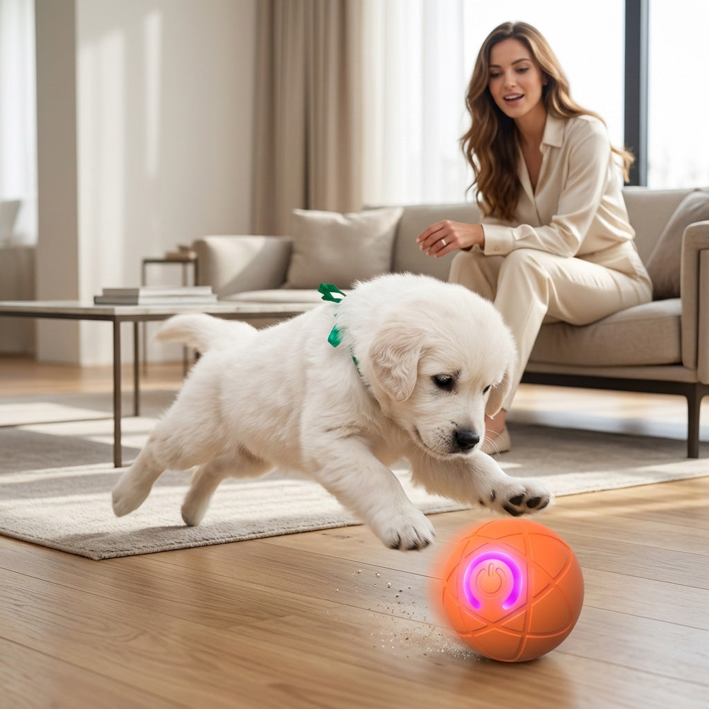 Self-Rolling Interactive Ball for Active Play