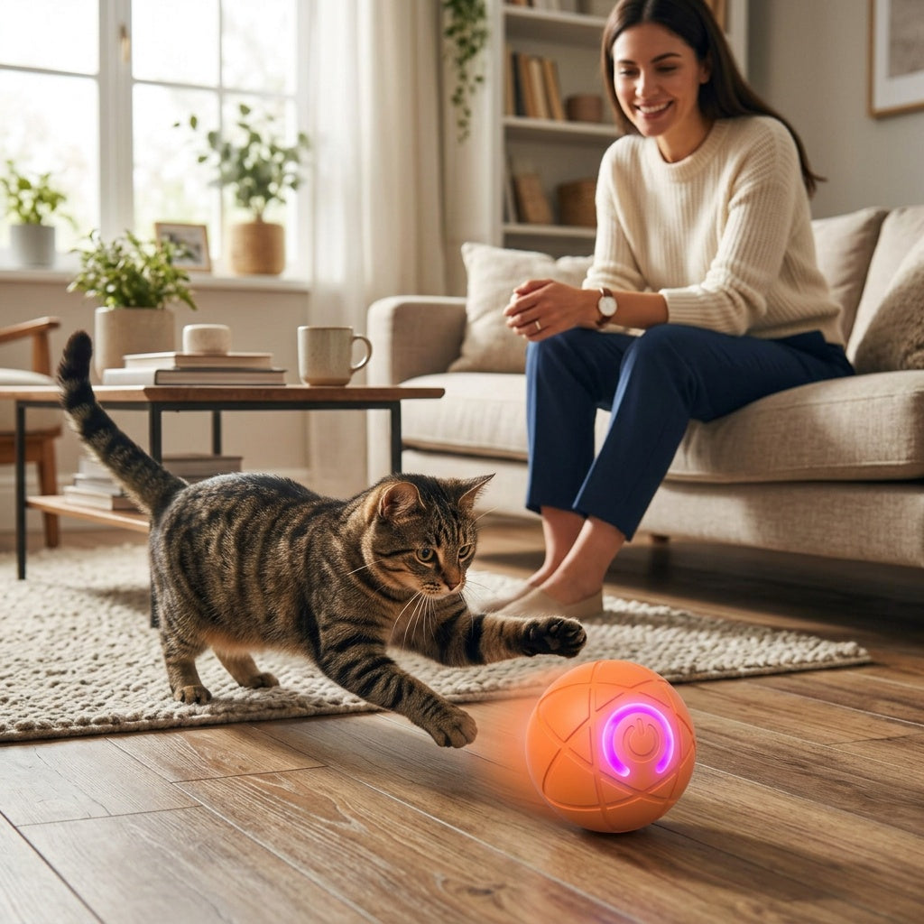 Self-Rolling Interactive Ball for Active Play